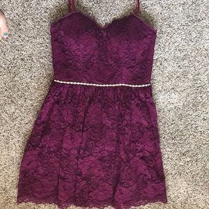 semi formal burgundy dress